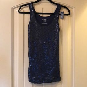 NWT XS Old Navy sequin tank top